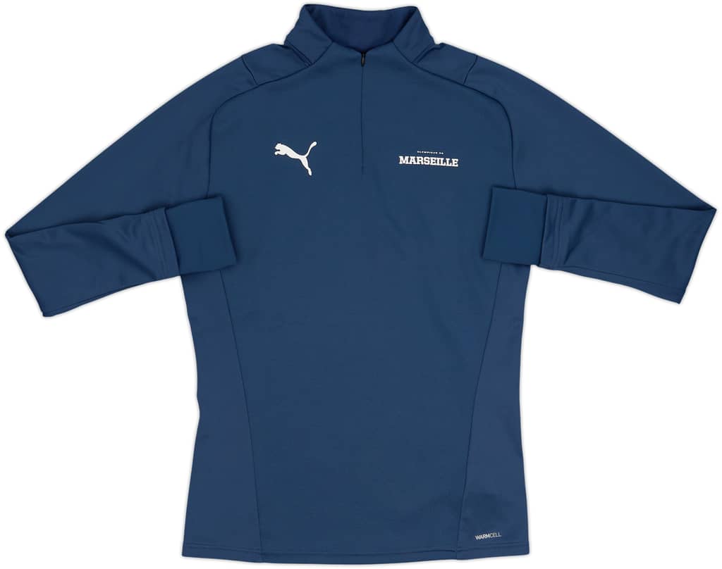 2021-22 Olympique Marseille Puma 1/4 Zip Drill Top - 10/10 - (S)