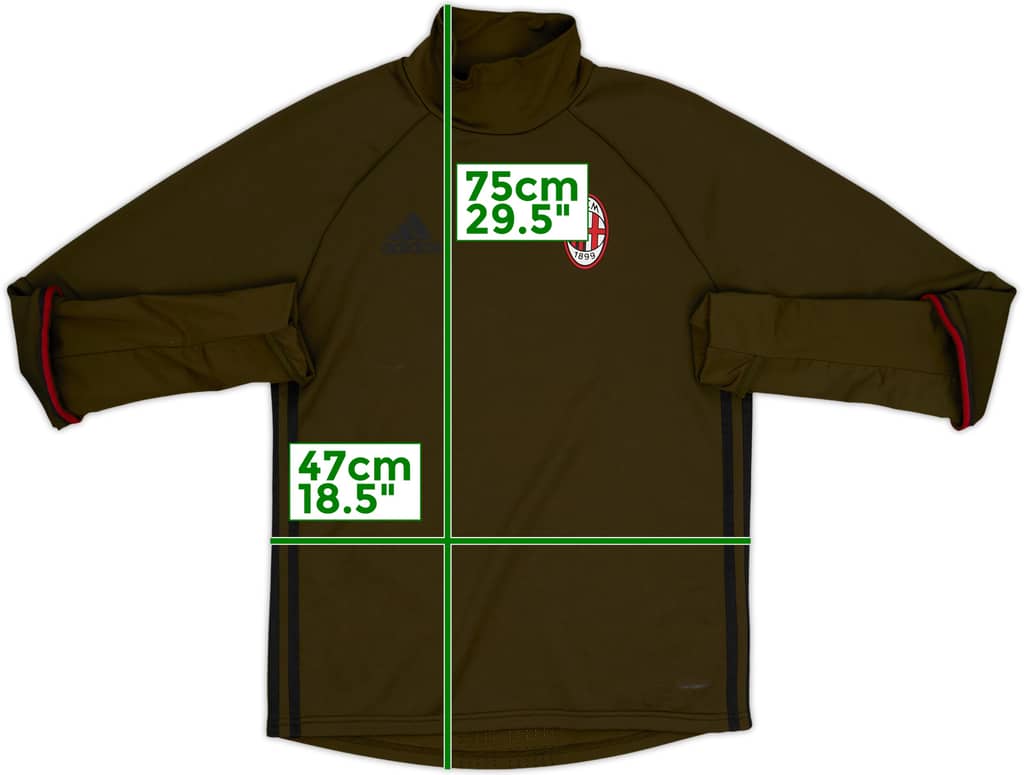 2016-17 AC Milan adidas Drill Top - 9/10 - (S)