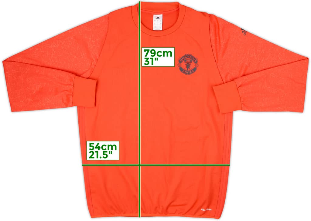 2016-17 Manchester United adidas Drill Top - 9/10 - (L)