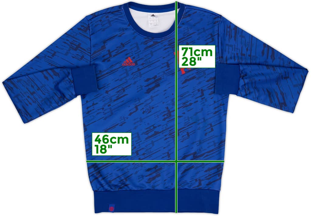 2016-17 Manchester United adidas Sweat Top - 8/10 - (S)