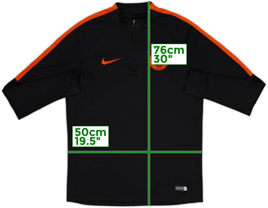 2016-17 Manchester City Nike 1/4 Zip Drill Top - 6/10 - (M)