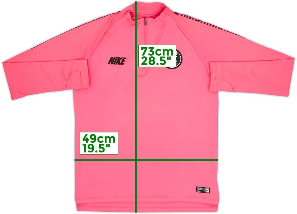 2019-20 Top de entrenamiento Nike con cierre de 1/4 del Paris Saint-Germain - 7/10 - (M)