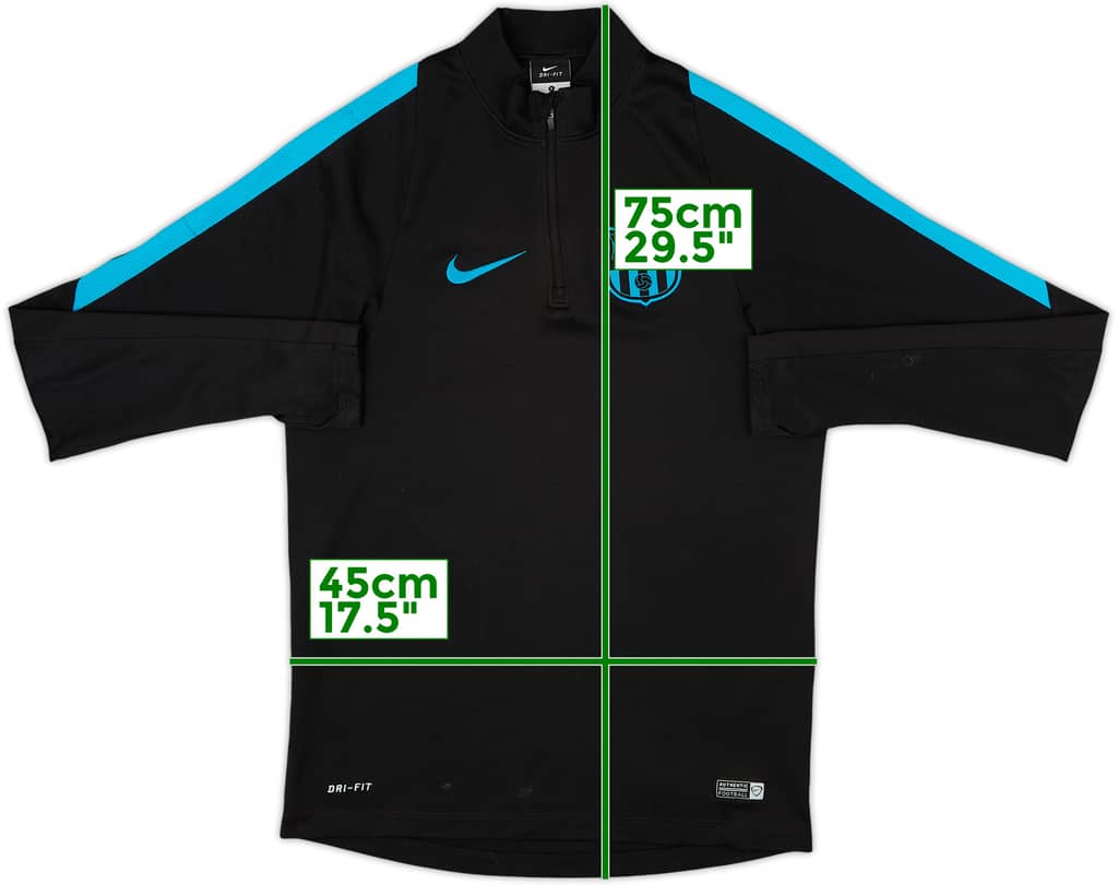 2015-16 Barcelona Nike 1/4 Zip Drill Top - 7/10 - (S)