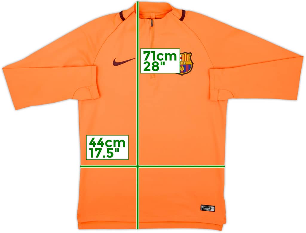 2017-18 Barcelona Nike 1/4 Zip Drill Top - 8/10 - (S)