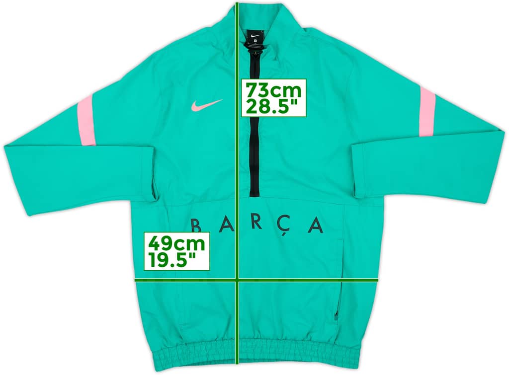 2020-21 Barcelona Nike 1/2 Zip Drill Top - 10/10 - (S)