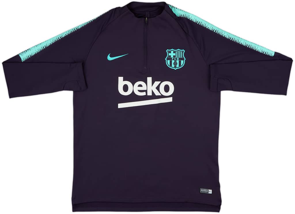 2018-19 Barcelona Nike 1/4 Zip Drill Top - 8/10 - (L)
