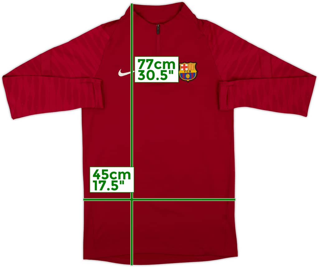 2021-22 Barcelona Nike 1/4 Zip Drill Top - 8/10 - (S)