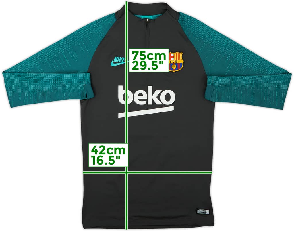 2019-20 Barcelona Nike 1/4 Zip Drill Top - 10/10 - (S)