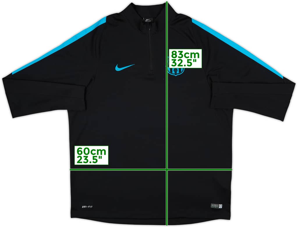 2015-16 Barcelona Nike 1/4 Zip Drill Top - 9/10 - (XL)