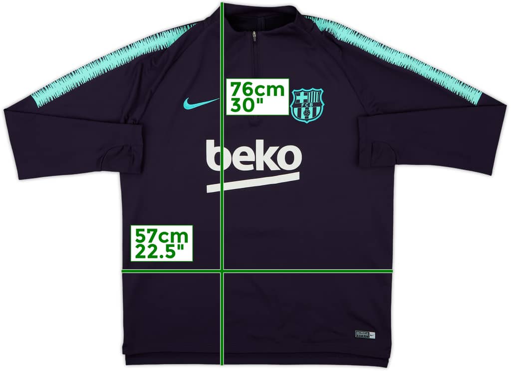 2018-19 Barcelona Nike 1/4 Zip Drill Top - 10/10 - (XL)