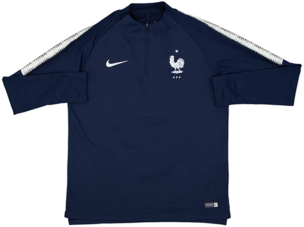 2018-19 France Nike 1/4 Zip Drill Top - 8/10 - (L)