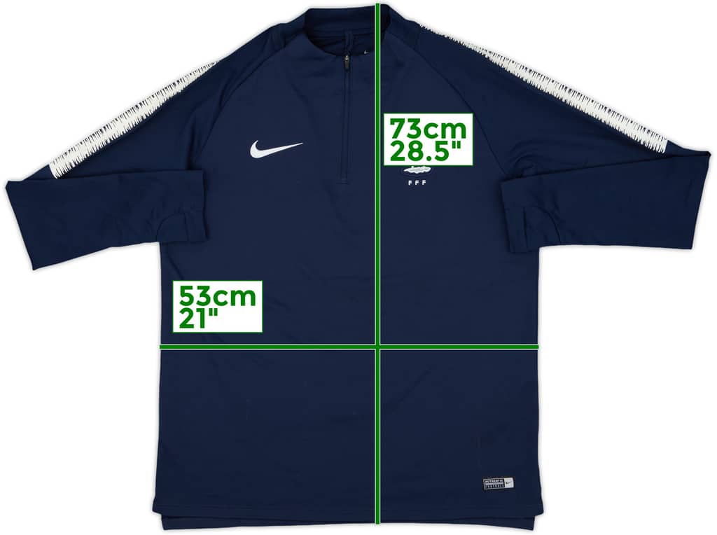 2018-19 France Nike 1/4 Zip Drill Top - 8/10 - (L)