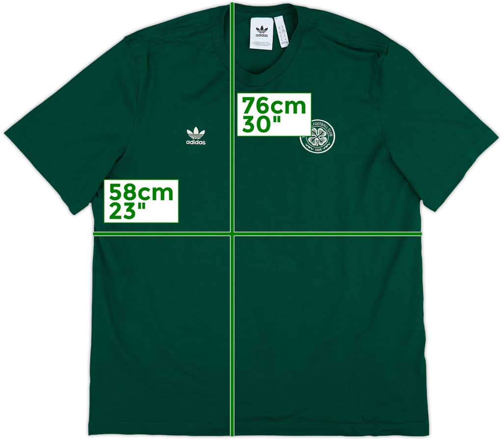 2023-24 Playera de algodón adidas del Celtic - 10/10 - (XL)