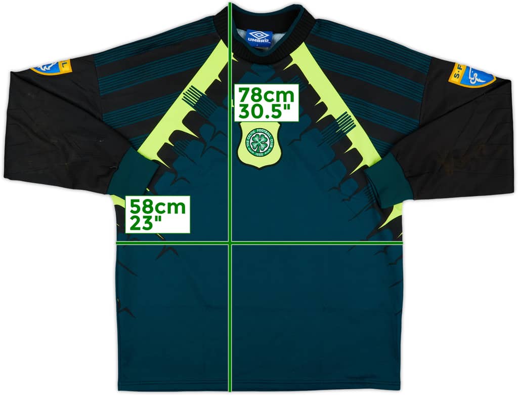1996-97 Celtic GK Shirt - 8/10 - (L)