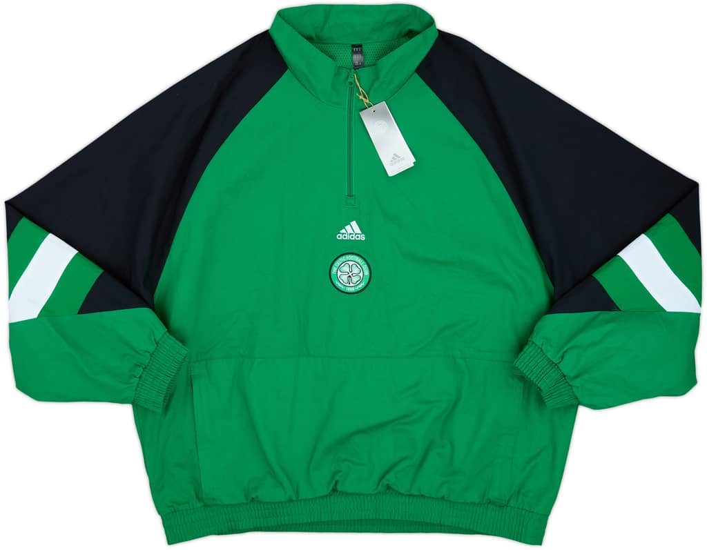 Sudadera de entrenamiento con cremallera de 1/4 adidas del Celtic 2022-23 (XL)