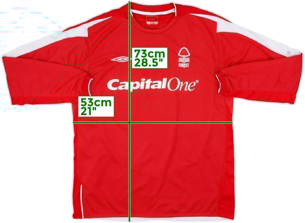 2004-06 Nottingham Forest Home L/S Shirt - 8/10 - (L)