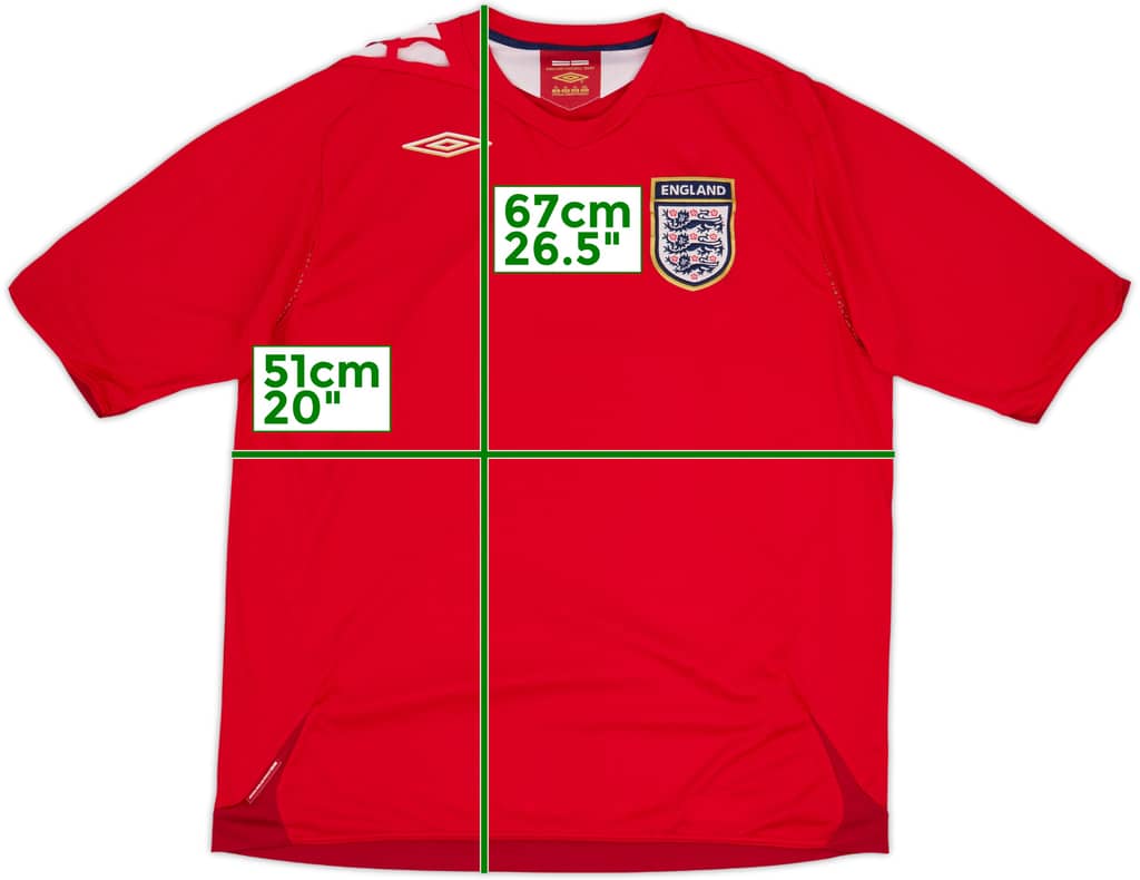 2006-08 England Away Shirt - 5/10 - (XL)