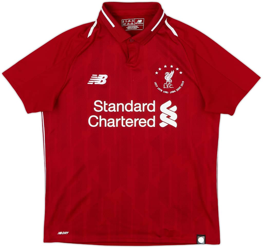 2018-19 Liverpool 'Six Times' Home Shirt - 8/10 - (L.Boys)