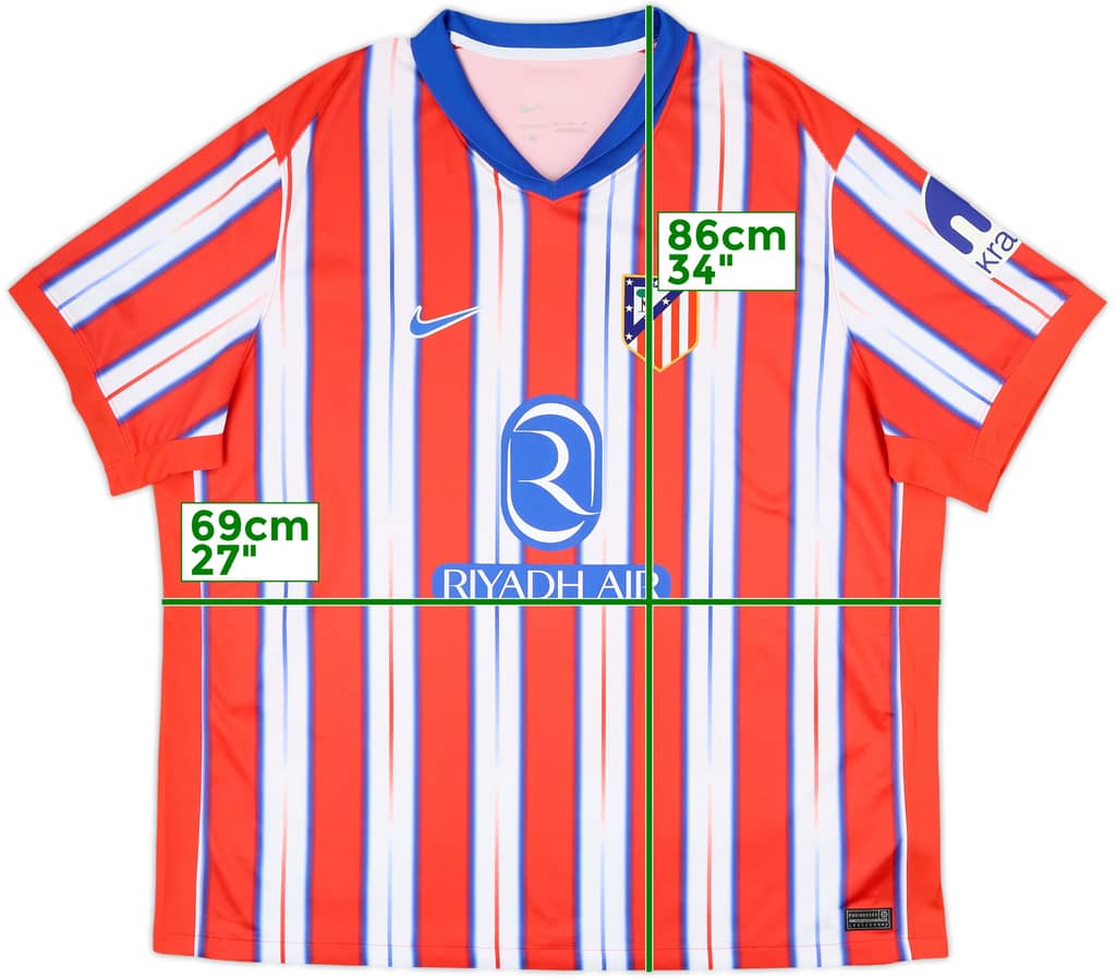 2024-25 Atletico Madrid Home Shirt - 10/10 - (3XL)