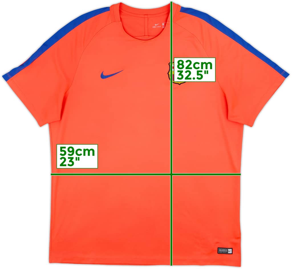 2016-17 Barcelona Nike Training Shirt - 8/10 - (XXL)