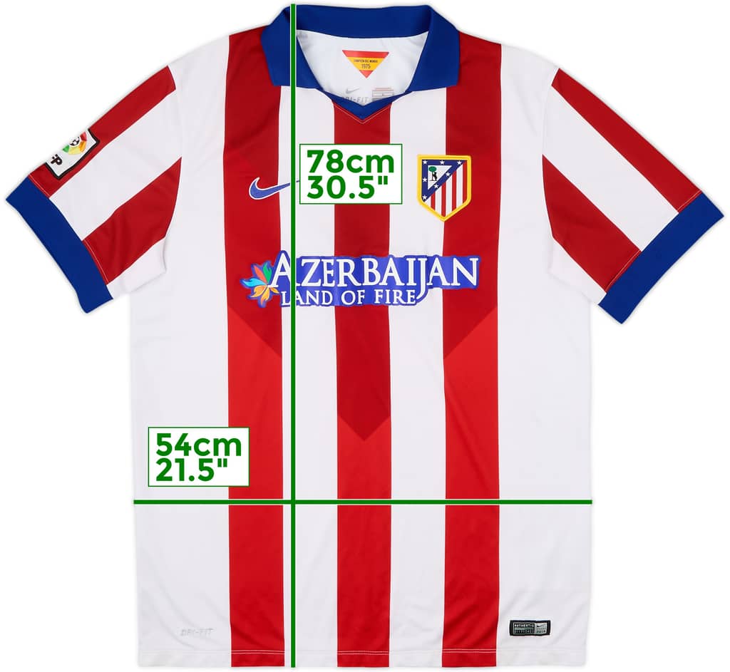 2014-15 Atletico Madrid Home Shirt - 9/10 - (L)