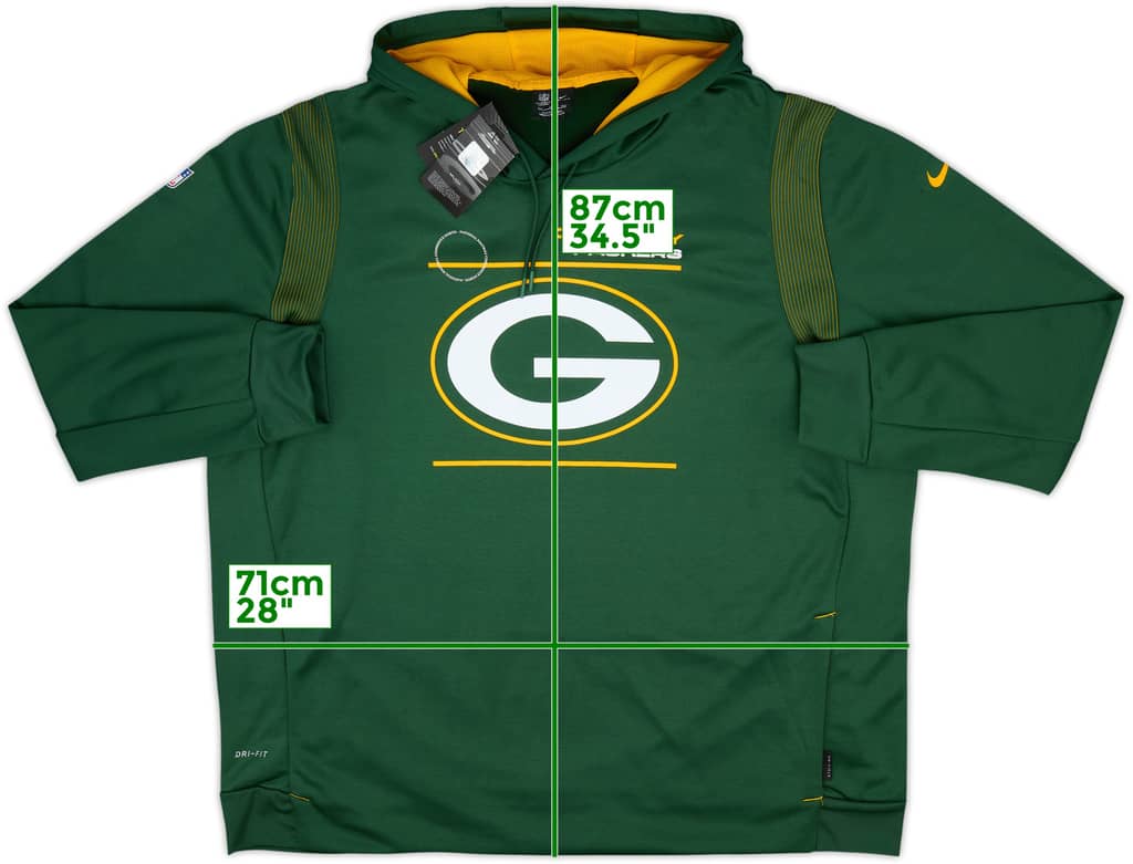 2021 Green Bay Packers Nike Hooded Sweat Top (3XL)