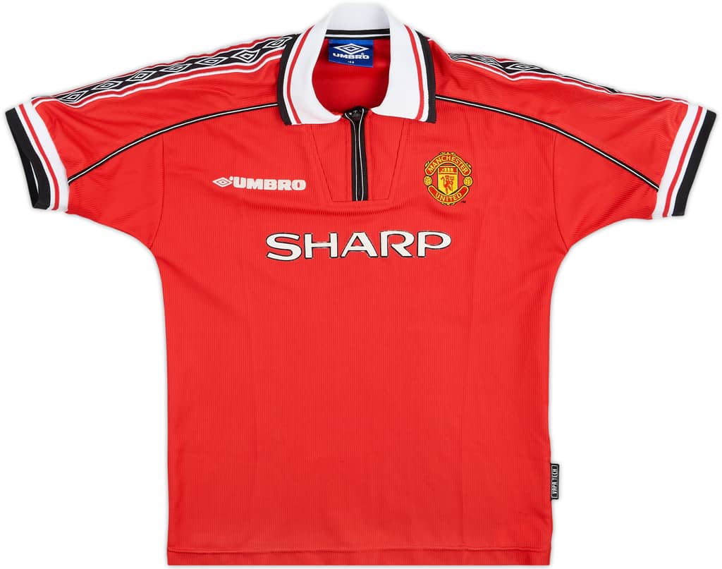 1998-00 Manchester United Home Shirt - 7/10 - (L.Boys)