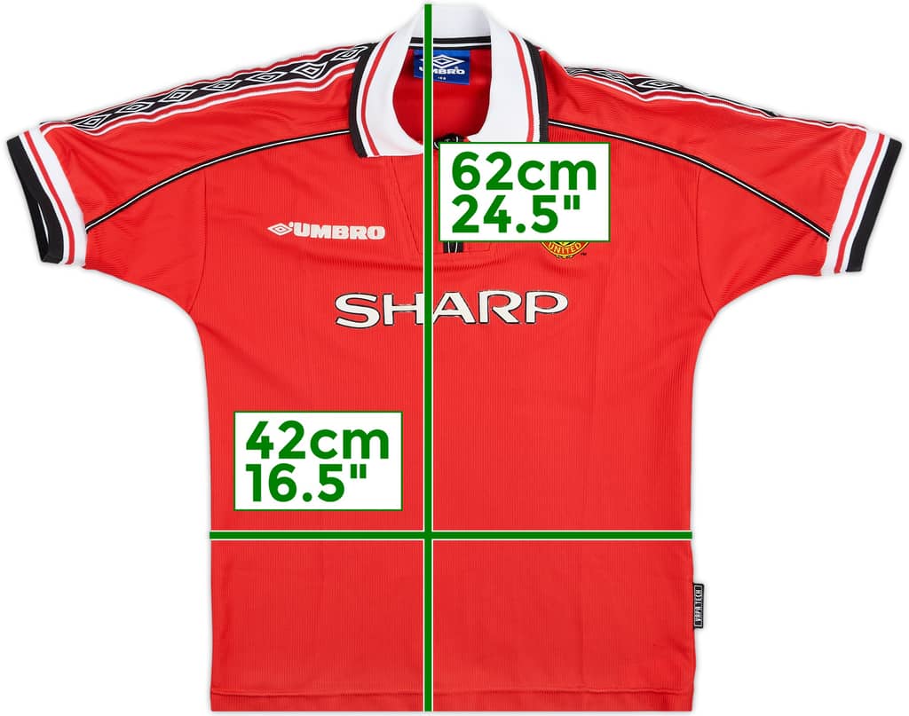 1998-00 Manchester United Home Shirt - 7/10 - (L.Boys)