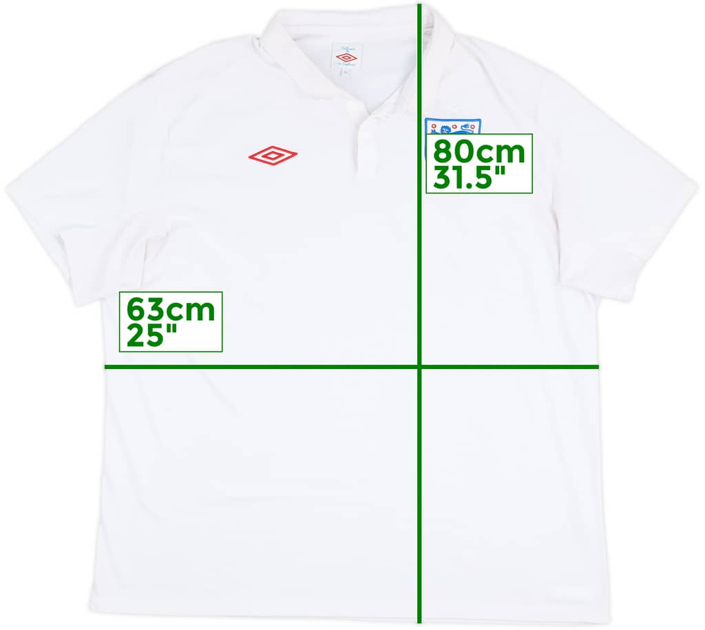2009-10 England Home Shirt - 5/10 - (XXL)