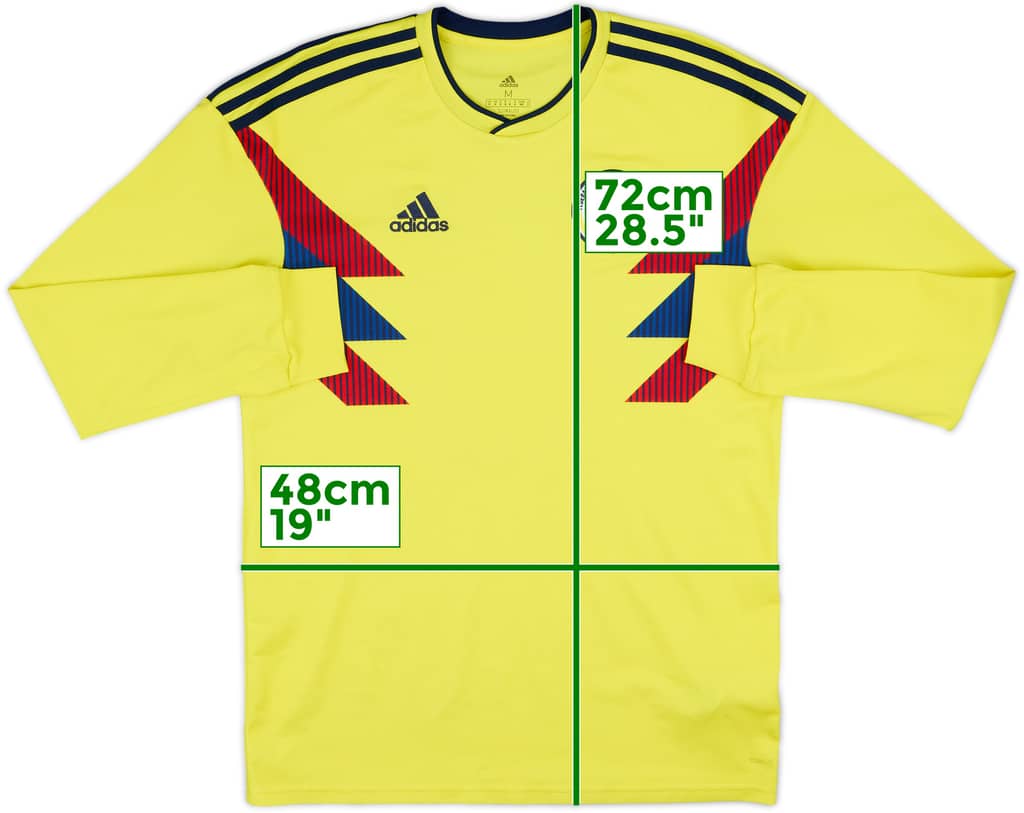 2018-19 Colombia Home L/S Shirt - 9/10 - (M)