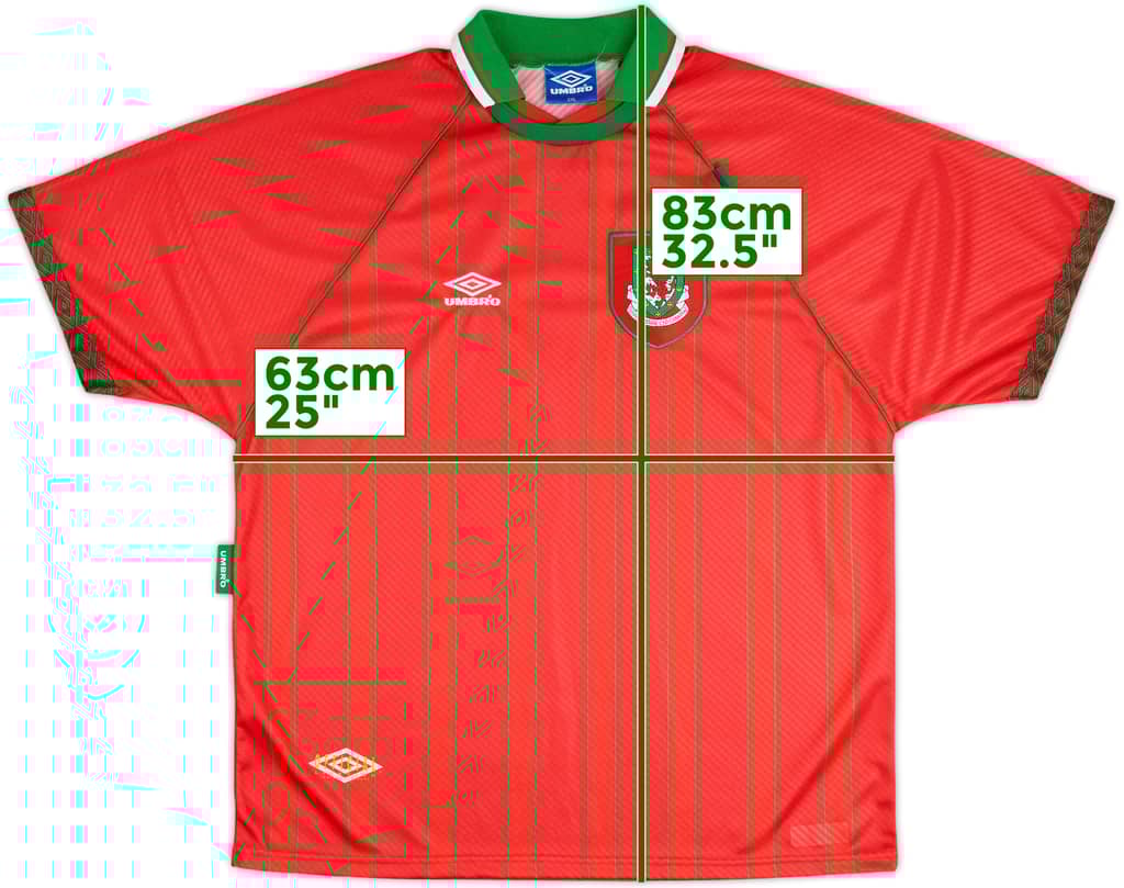 1994-96 Wales Home Shirt - 8/10 - (XXL)