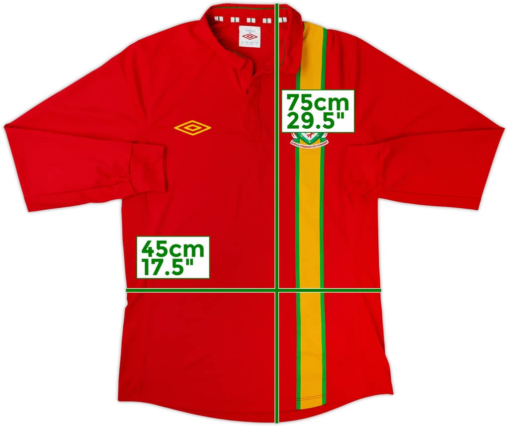 2012-14 Wales Home L/S Shirt - 9/10 - (S)