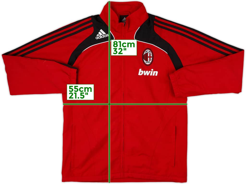 2008-09 AC Milan adidas Track Jacket - 8/10 - (M)