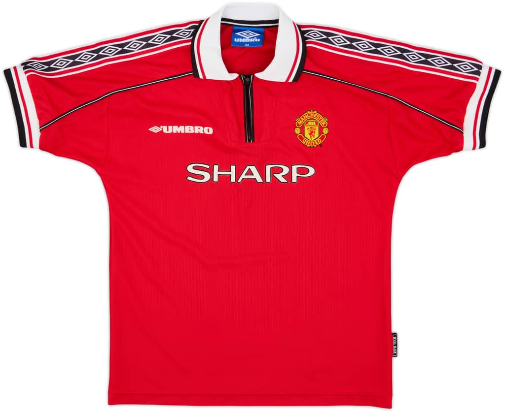 1998-00 Manchester United Home Shirt - 9/10 - (L.Boys)