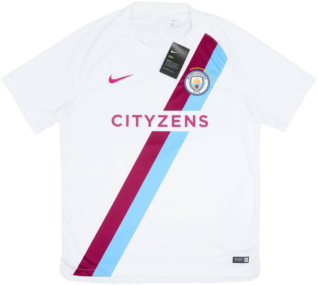 2017-18 Manchester City Nike Champions Pre-Match Shirt (XL)