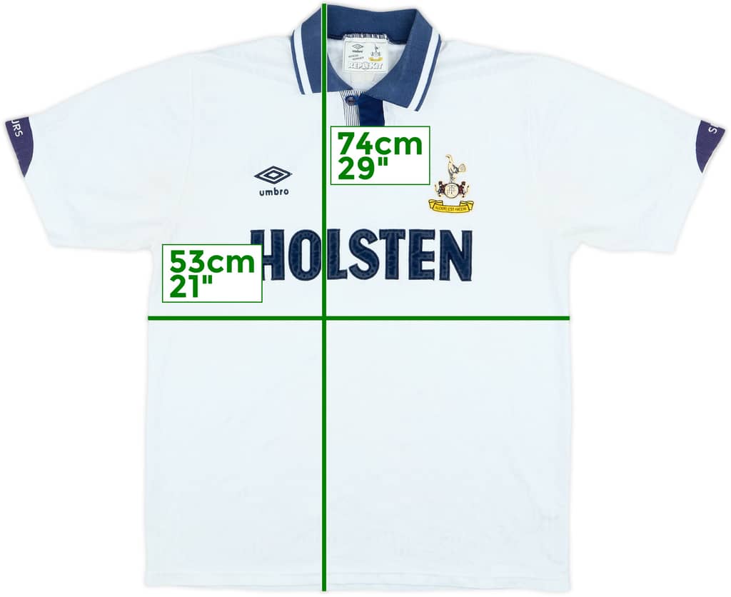 1991-93 Tottenham Home Shirt - 8/10 - (M)