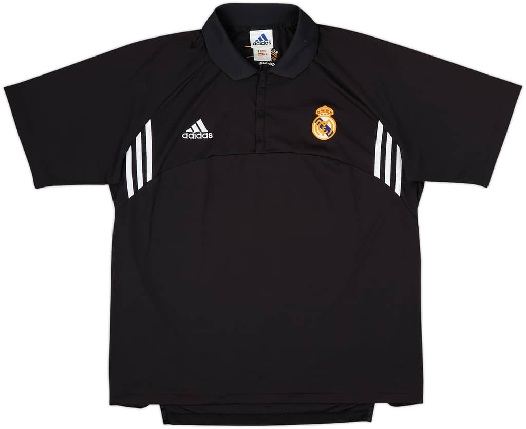 2001-02 Real Madrid adidas 1/4 Zip Polo Shirt - 10/10 - (L/XL)