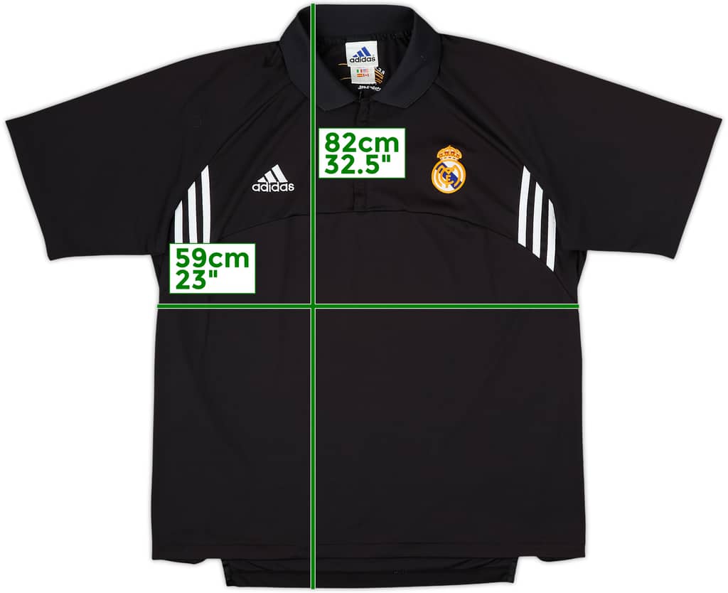 2001-02 Real Madrid adidas 1/4 Zip Polo Shirt - 10/10 - (L/XL)
