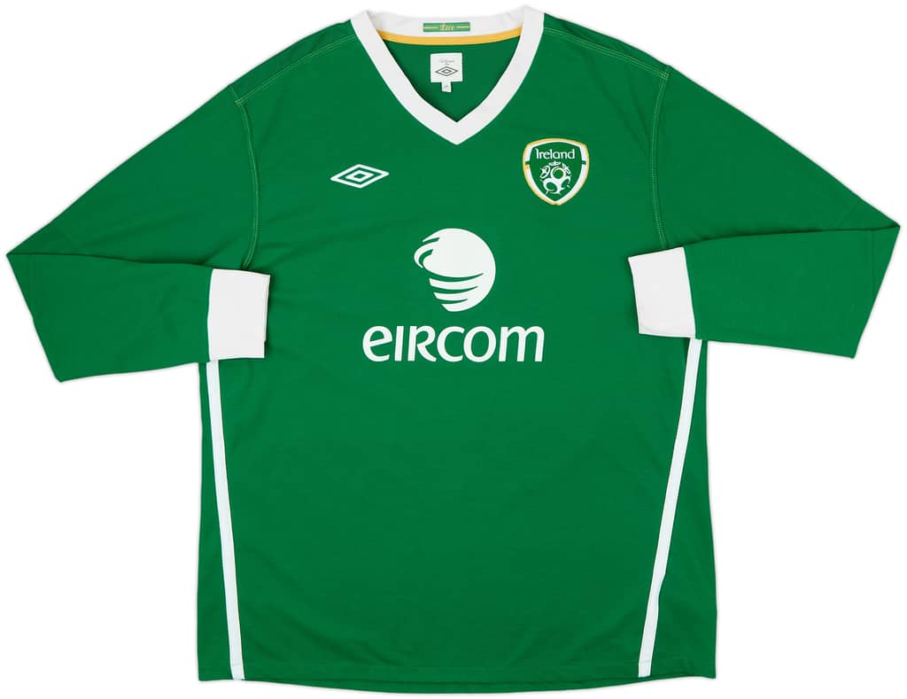 2010-11 Ireland Home L/S Shirt - 8/10 - (XXL)