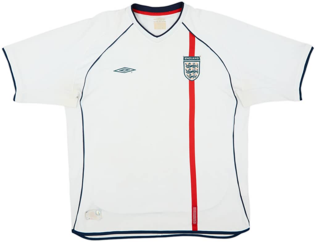 2001-03 Inglaterra Camiseta Local - 4/10 - (XL)