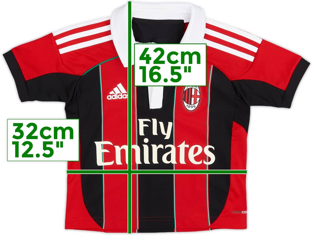 2012-13 AC Milan Home Shirt - 10/10 - (2-3 Years)