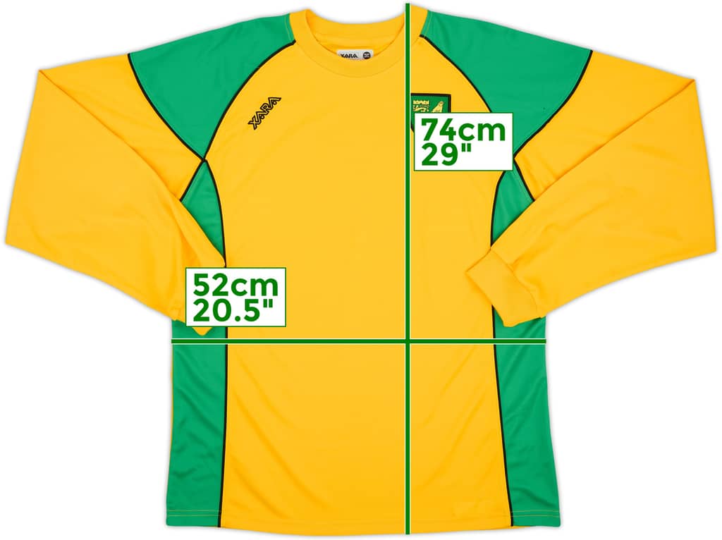 2006-08 Norwich Home L/S Shirt - 8/10 - (L)