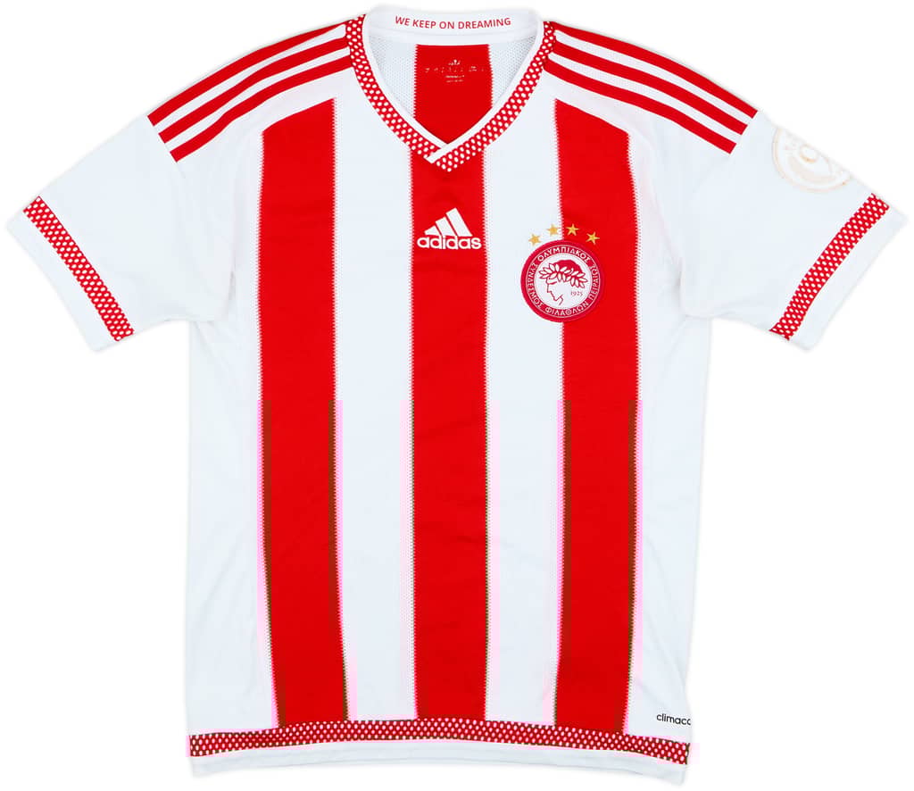 2015-16 Olympiakos Home Shirt - 8/10 - (XS)