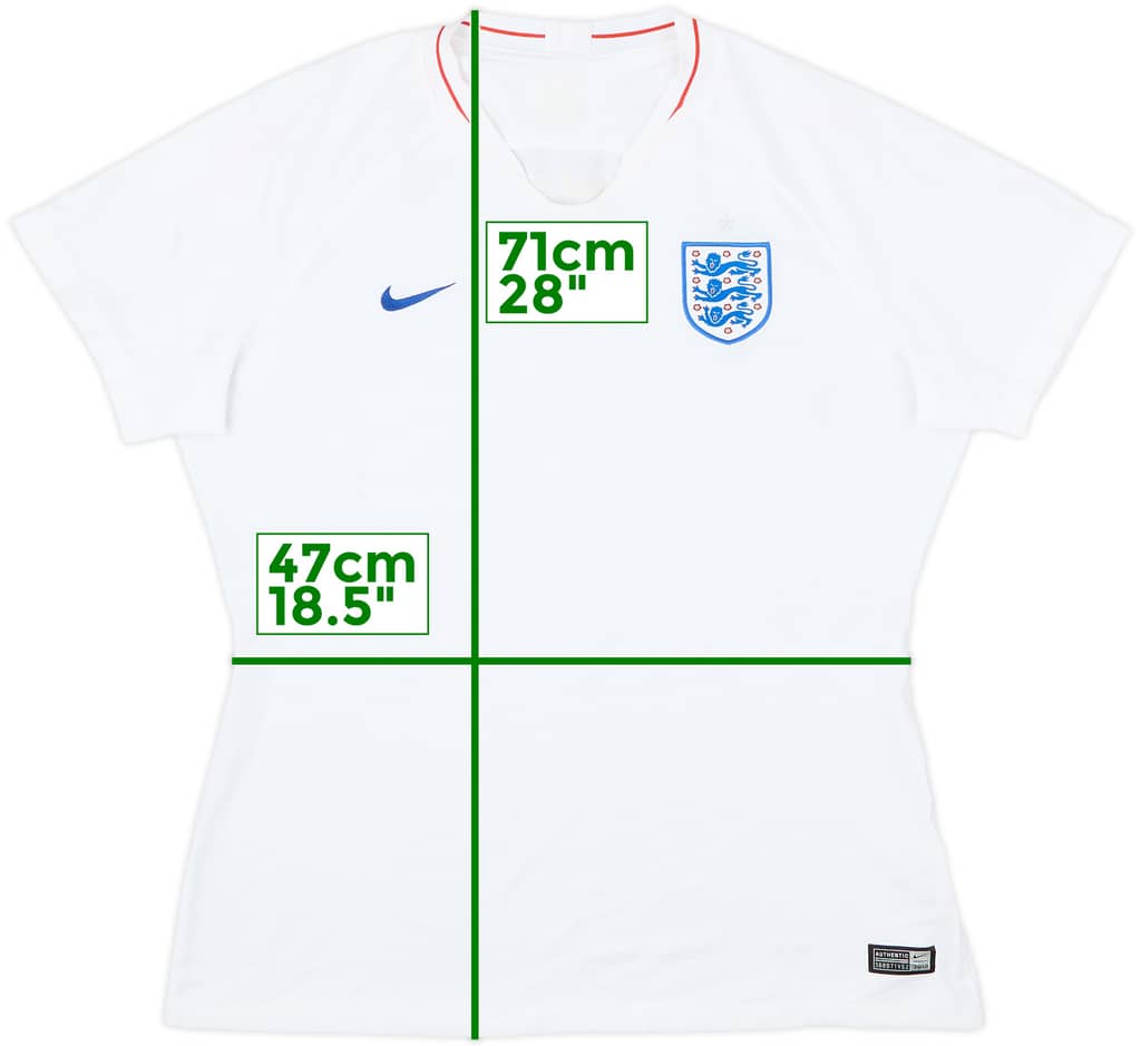 2018-19 England Home Shirt - 8/10 - (Women's XL)