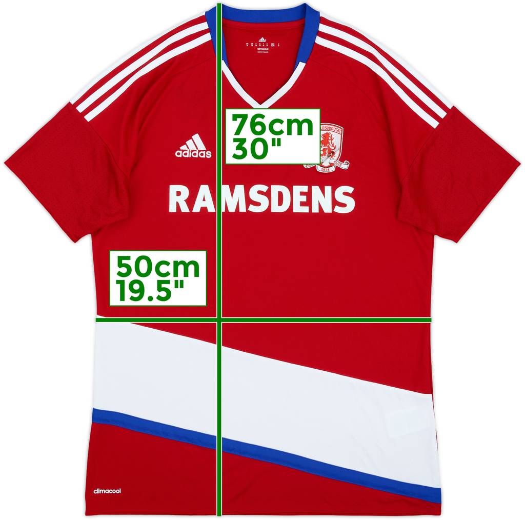 2016-17 Middlesbrough Home Shirt - 5/10 - (M)