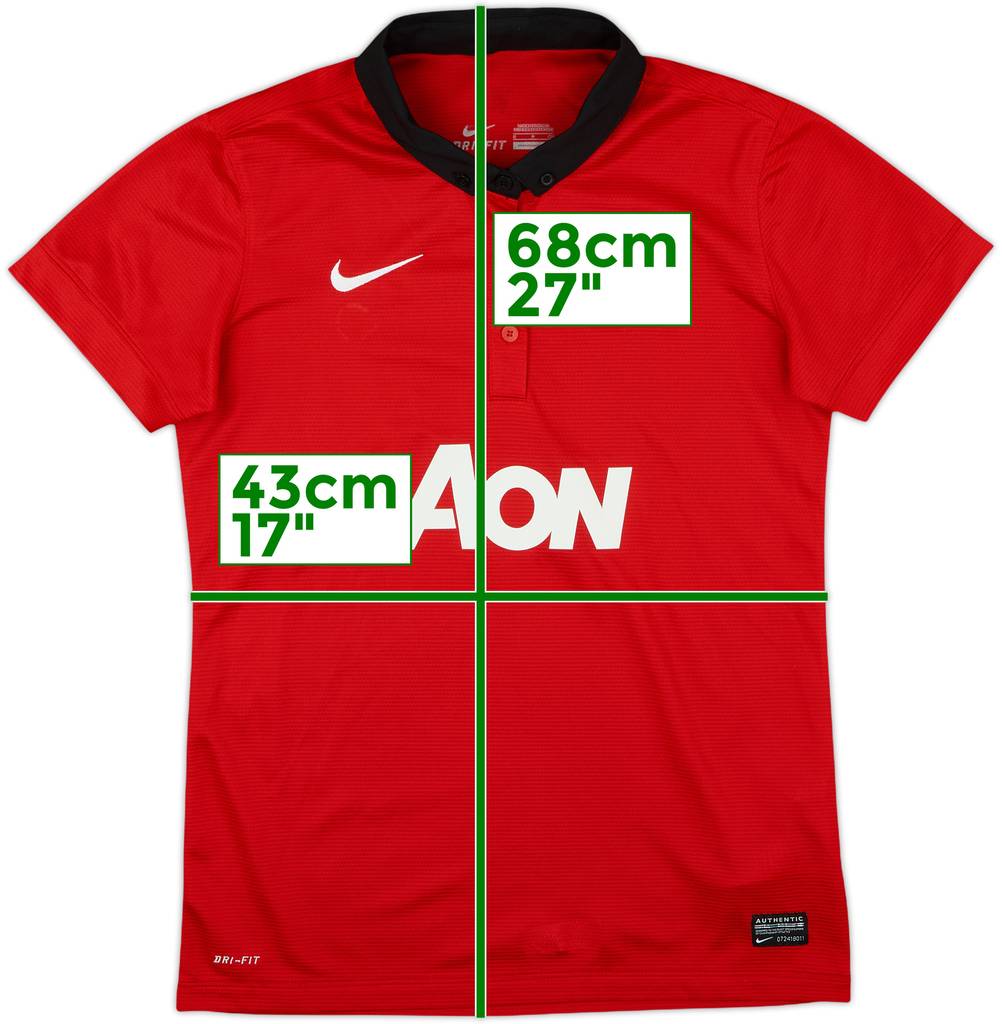 2013-14 Manchester United Home Shirt - 8/10 - (Women's S)