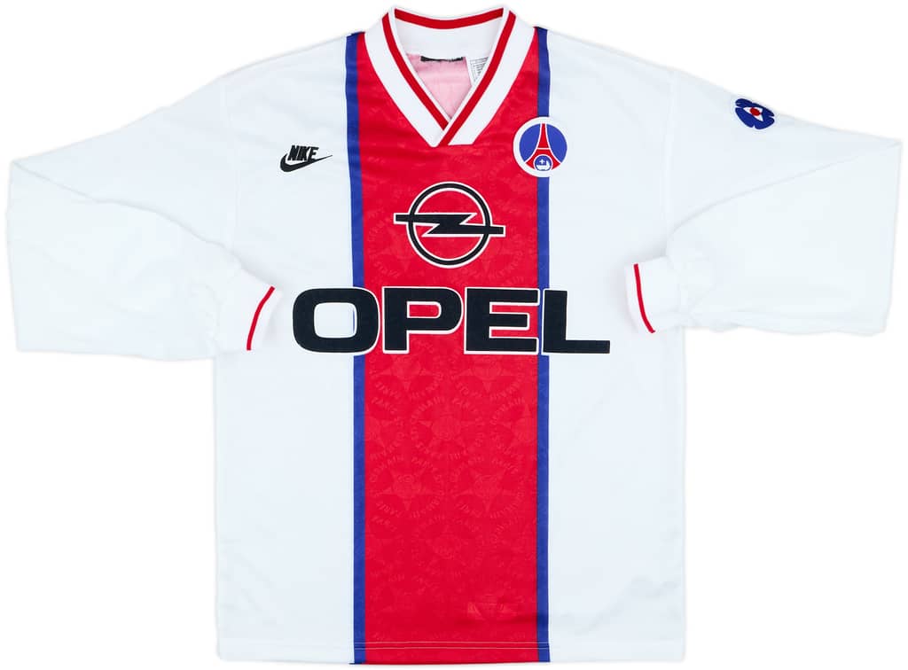 Camiseta de visitante de manga larga del Paris Saint-Germain 1995-96 - 9/10 - (S)