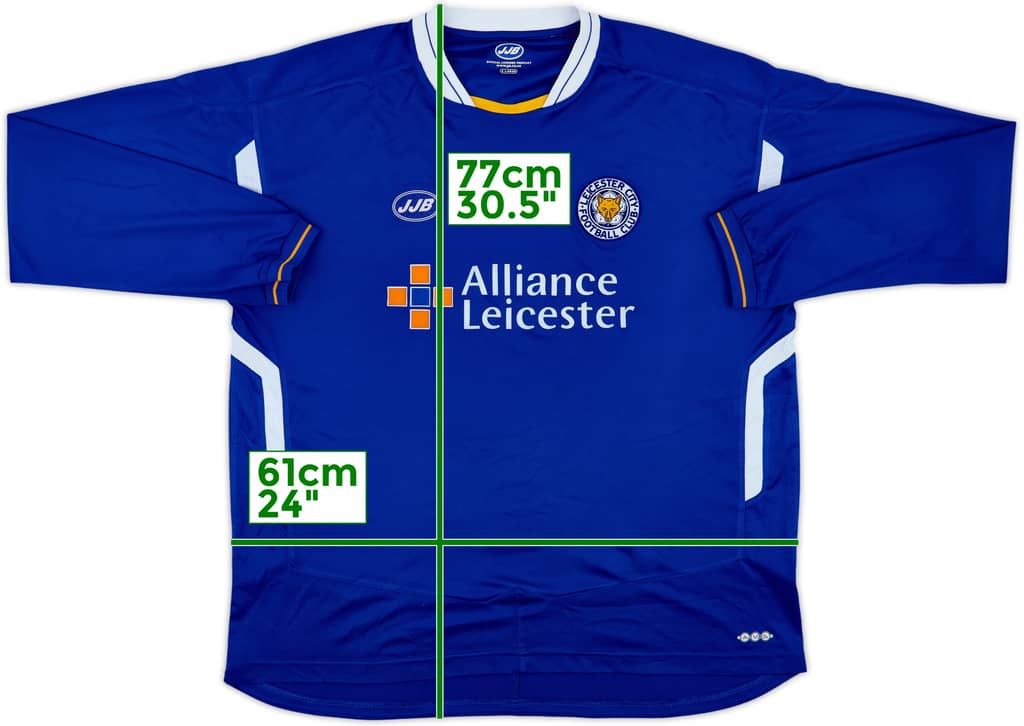 2005-06 Leicester Home L/S Shirt - 8/10 - (XL)