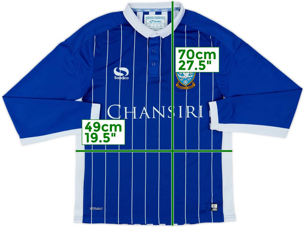 2016-17 Sheffield Wednesday Home L/S Shirt - 8/10 - (S)