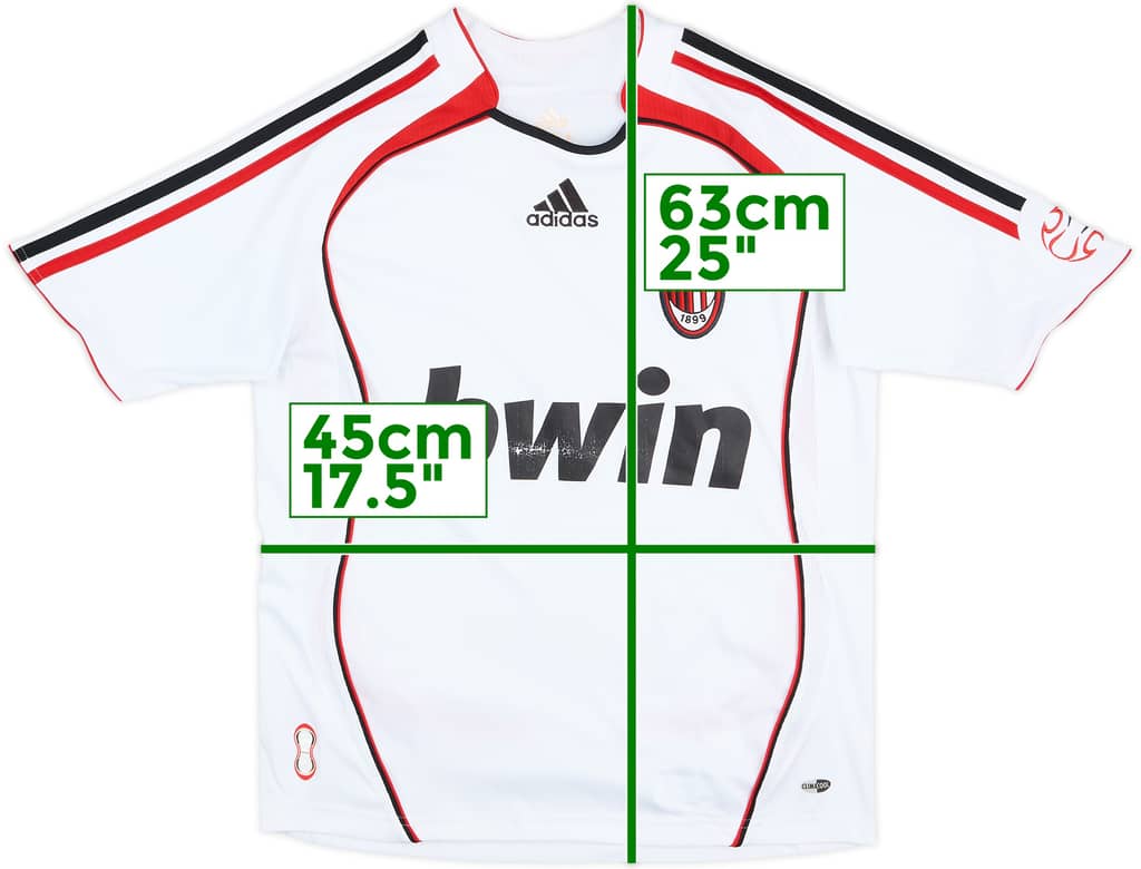Camiseta de visitante del AC Milan 2006-07 - 6/10 - (Niños L)